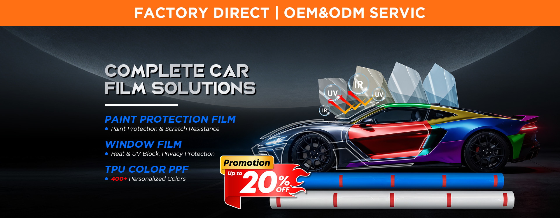 qualidade Filme da proteção da pintura do carro fábrica